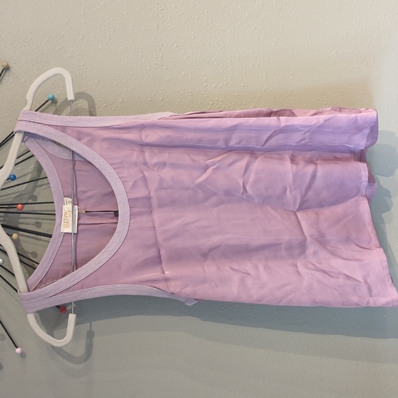 Nation Ltd Tank Top Nwt Viscose Recycled Cotton Purple Size Medium Made In USA